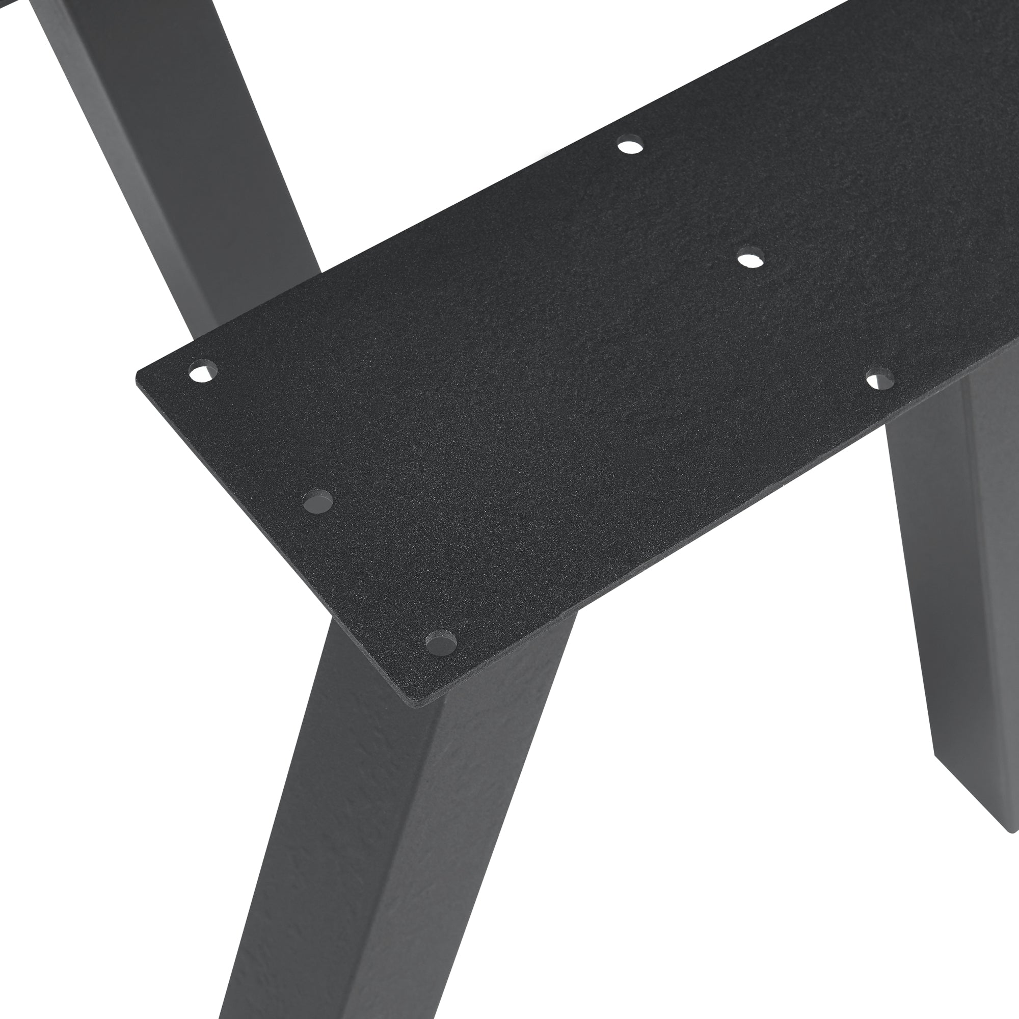 Set di 2 Gambe Mariager per Mobili 'Fai da Te' - Altezza 42 cm - Acciaio Nero [en.casa]