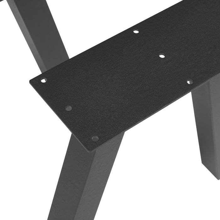 Set di 2 Gambe Mariager per Mobili 'Fai da Te' - Altezza 42 cm - Acciaio Nero [en.casa]