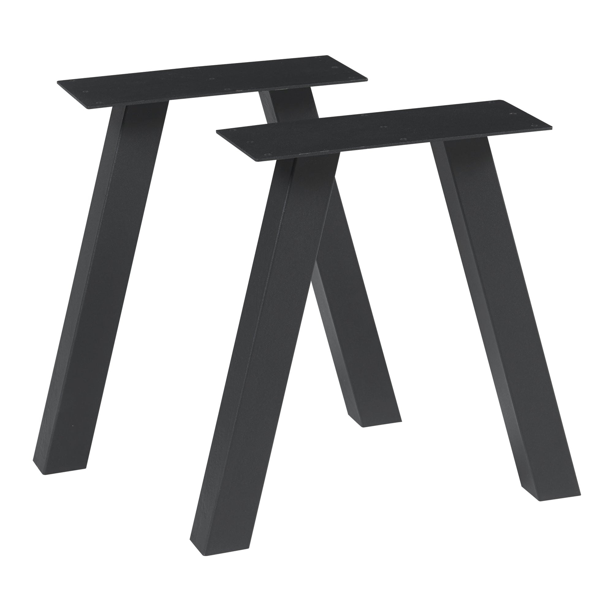 Set di 2 Gambe Mariager per Mobili 'Fai da Te' - Altezza 42 cm - Acciaio Nero [en.casa]