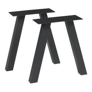 Set di 2 Gambe Mariager per Mobili 'Fai da Te' - Altezza 42 cm - Acciaio Nero [en.casa]