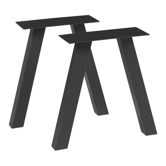 Set di 2 Gambe Mariager per Mobili 'Fai da Te' - Altezza 42 cm - Acciaio Nero [en.casa]