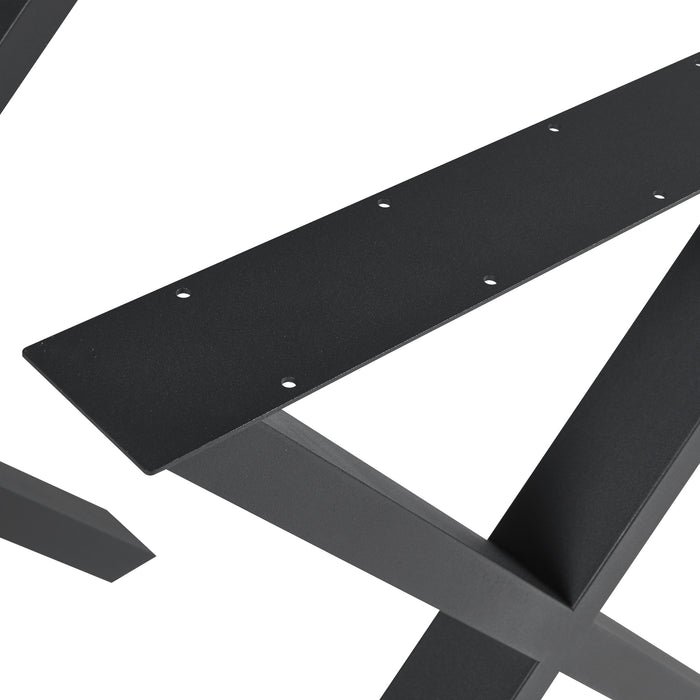 Set di 2 Gambe a Forma di X Maribo per Mobili 'Fai da Te' - Altezza 72 cm - Acciaio Nero [en.casa]