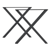 Set di 2 Gambe a Forma di X Maribo per Mobili 'Fai da Te' - Altezza 72 cm - Acciaio Nero [en.casa]