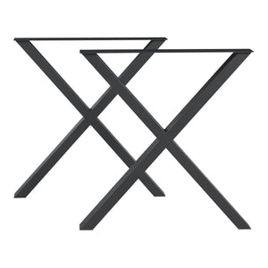 Set di 2 Gambe a Forma di X Maribo per Mobili 'Fai da Te' - Altezza 72 cm - Acciaio Nero [en.casa]