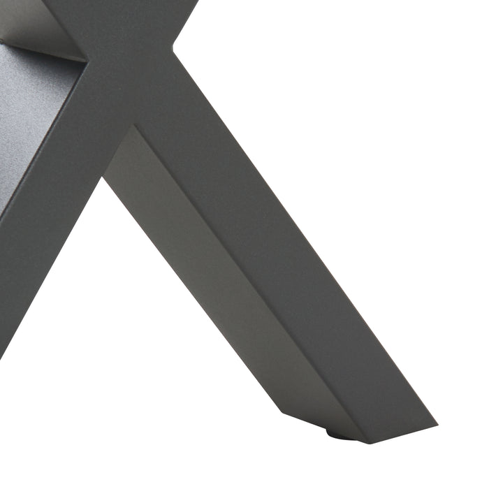 Set di 2 Gambe a Forma di X Maribo per Mobili 'Fai da Te' - Altezza 42 cm - Acciaio Nero [en.casa]