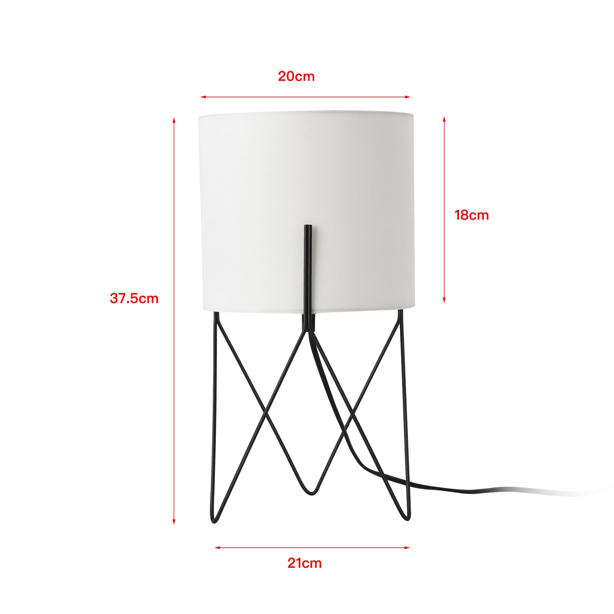 Lampada da Comodino Slough in Stile Treppiede - lux.pro