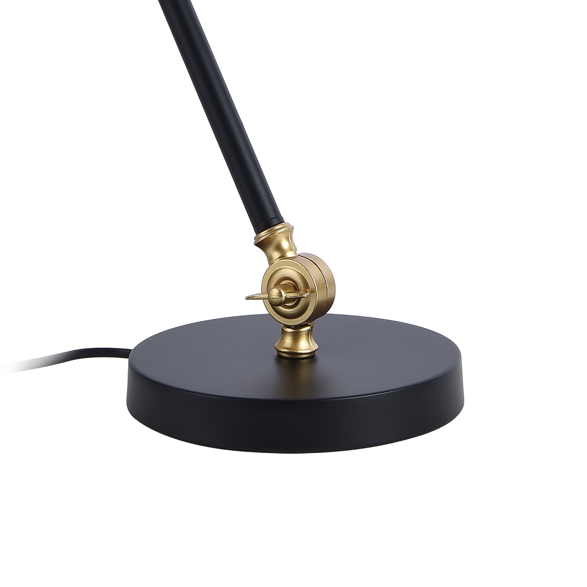 Lampada da Tavolo Abergele Braccio Regolabile Metallo Nero e color Oro lux.pro