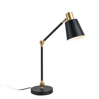 Lampada da Tavolo Abergele Braccio Regolabile Metallo Nero e color Oro lux.pro