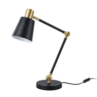 Lampada da Tavolo Abergele Braccio Regolabile Metallo Nero e color Oro lux.pro