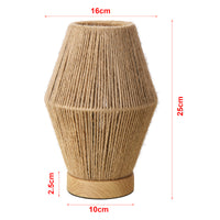 Lampada da Tavolo Arundel Paralume Bicono con Corda di Iuta Naturale lux.pro