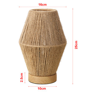 Lampada da Tavolo Arundel Paralume Bicono con Corda di Iuta Naturale lux.pro