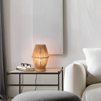 Lampada da Tavolo Arundel Paralume Bicono con Corda di Iuta Naturale lux.pro