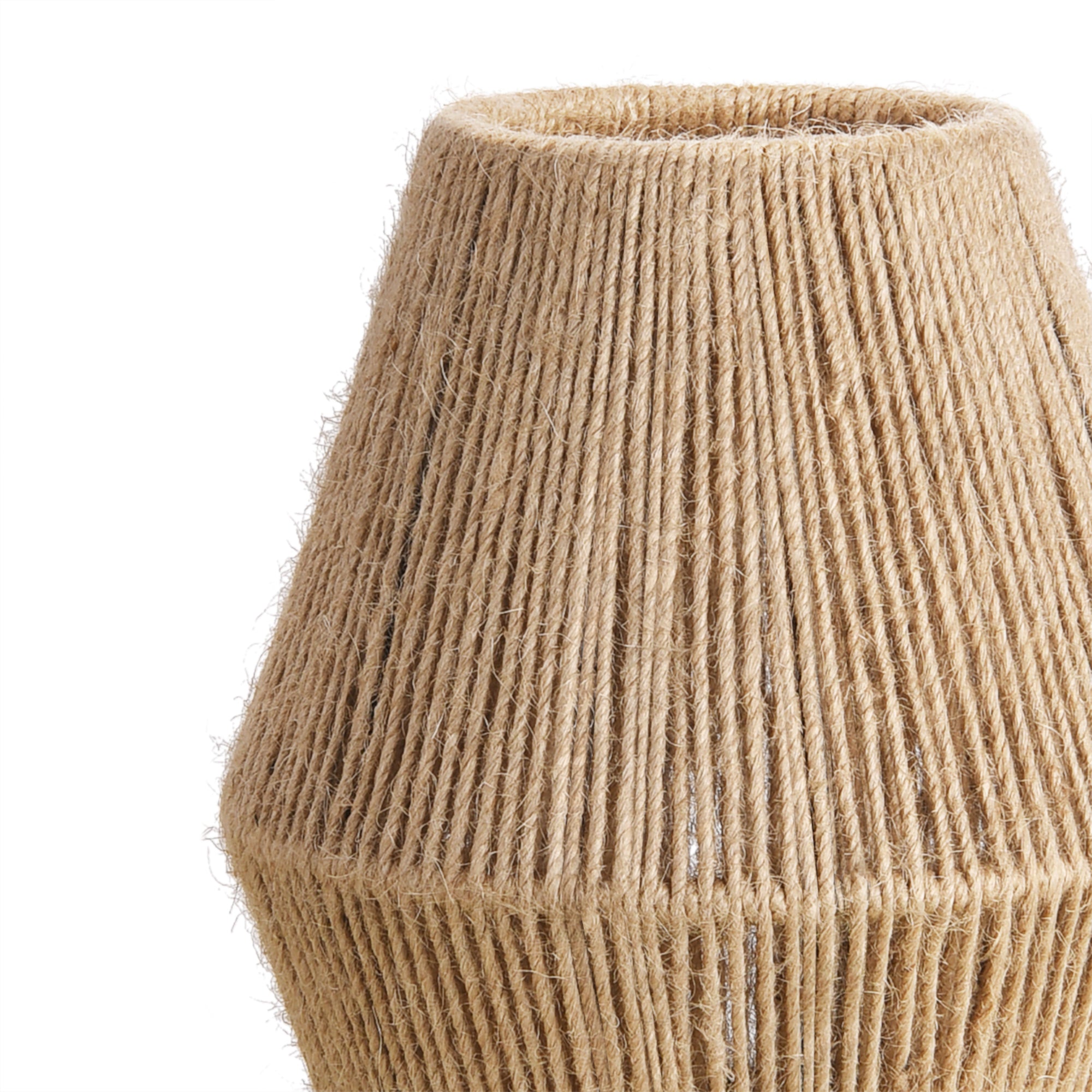 Lampada da Tavolo Arundel Paralume Bicono con Corda di Iuta Naturale lux.pro