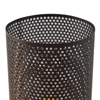 Lampada da Tavolo Comodino Joelleldsvin con Paralume Cilindrico in Metallo 30x14x14 cm - Nero lux.pro