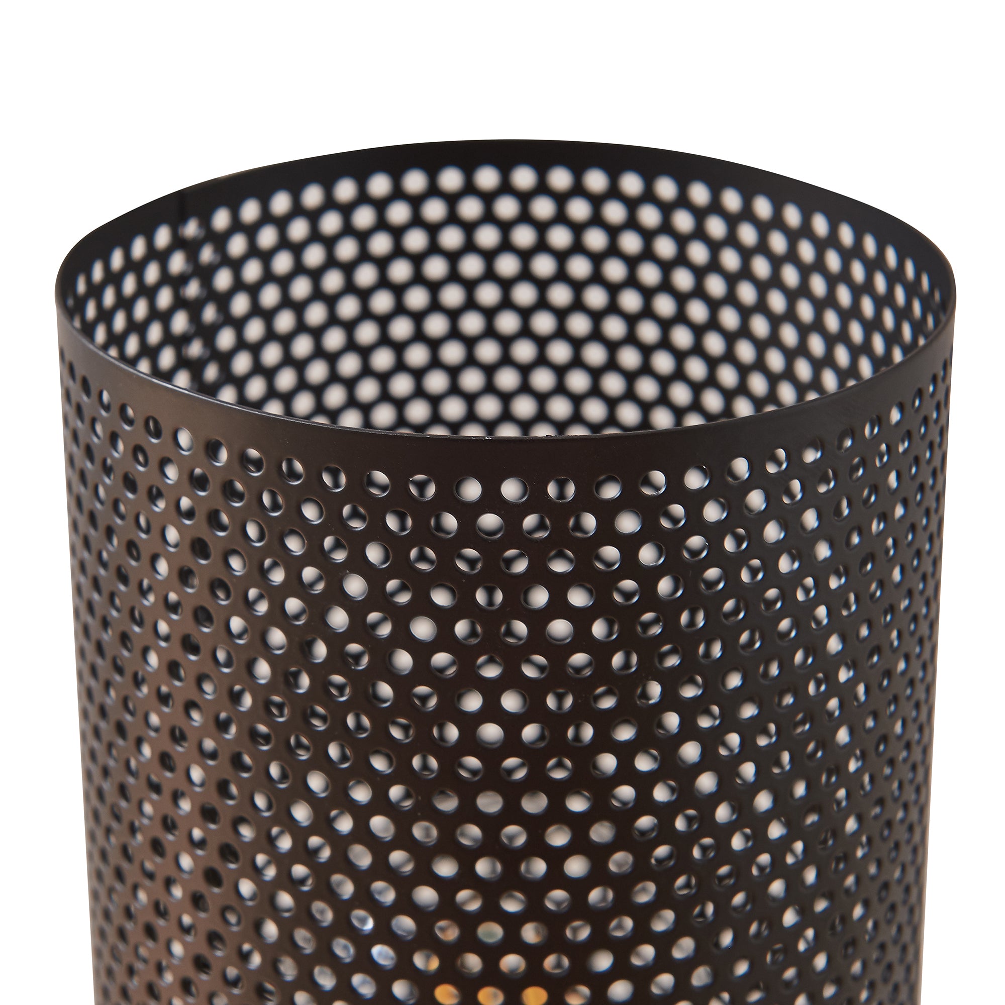 Lampada da Tavolo Comodino Joelleldsvin con Paralume Cilindrico in Metallo 30x14x14 cm - Nero lux.pro