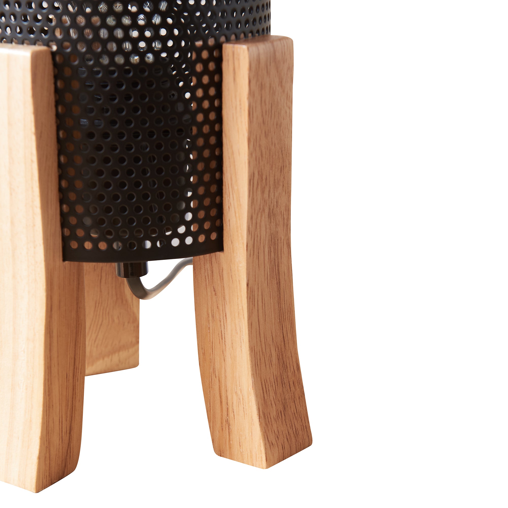 Lampada da Tavolo Comodino Joelleldsvin con Paralume Cilindrico in Metallo 30x14x14 cm - Nero lux.pro