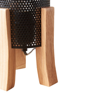 Lampada da Tavolo Comodino Joelleldsvin con Paralume Cilindrico in Metallo 30x14x14 cm - Nero lux.pro