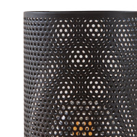 Lampada da Tavolo Comodino Joelleldsvin con Paralume Cilindrico in Metallo 30x14x14 cm - Nero lux.pro