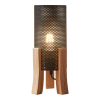 Lampada da Tavolo Comodino Joelleldsvin con Paralume Cilindrico in Metallo 30x14x14 cm - Nero lux.pro