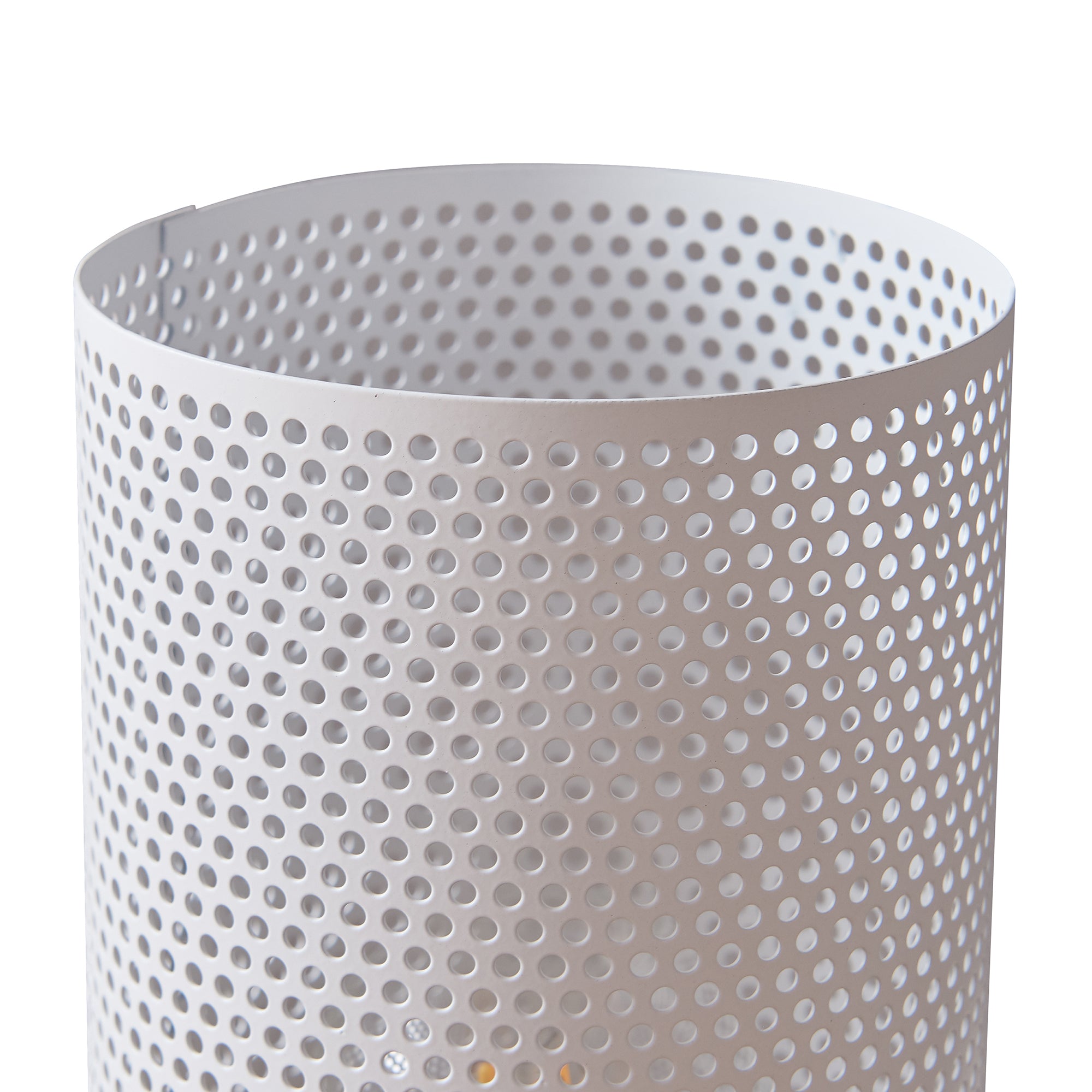 Lampada da Tavolo Comodino Joelleldsvin con Paralume Cilindrico in Metallo 30x14x14 cm - Bianco lux.pro