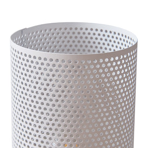 Lampada da Tavolo Comodino Joelleldsvin con Paralume Cilindrico in Metallo 30x14x14 cm - Bianco lux.pro