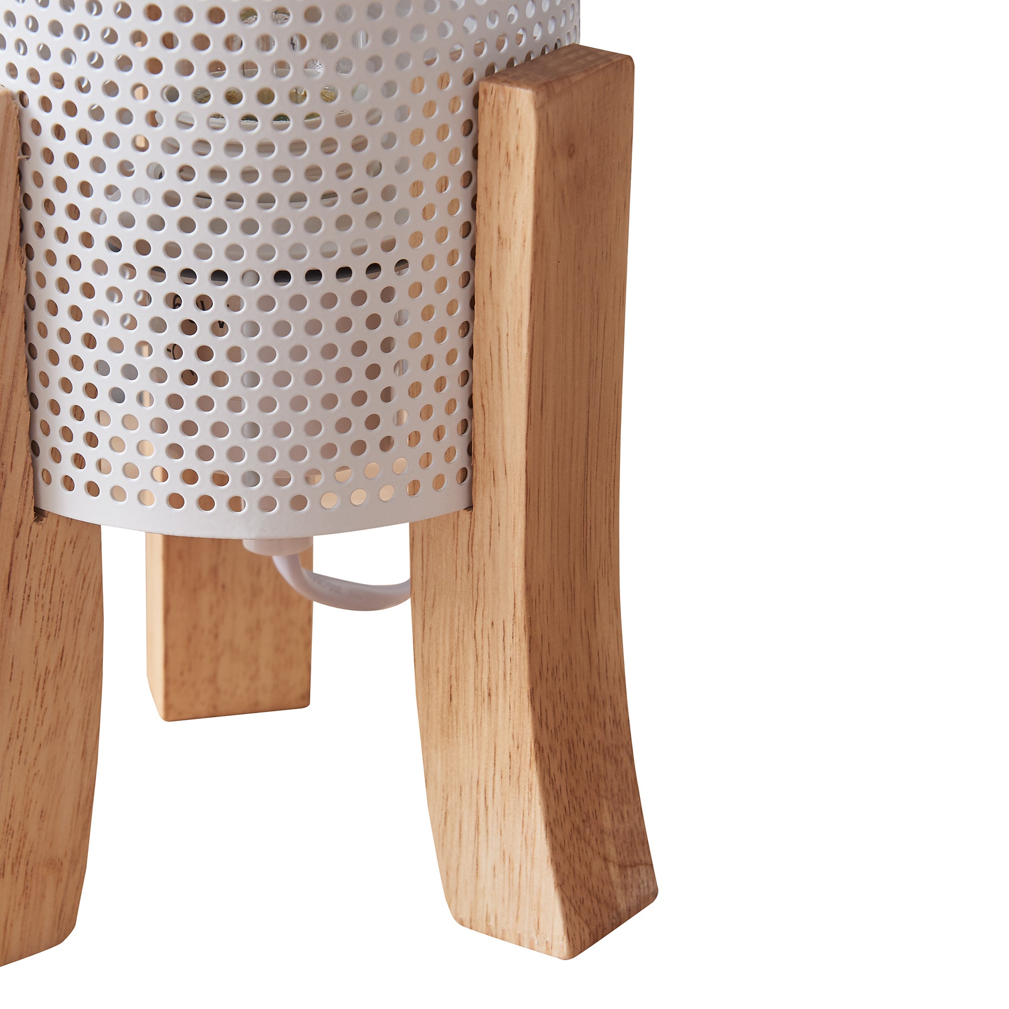 Lampada da Tavolo Comodino Joelleldsvin con Paralume Cilindrico in Metallo 30x14x14 cm - Bianco lux.pro