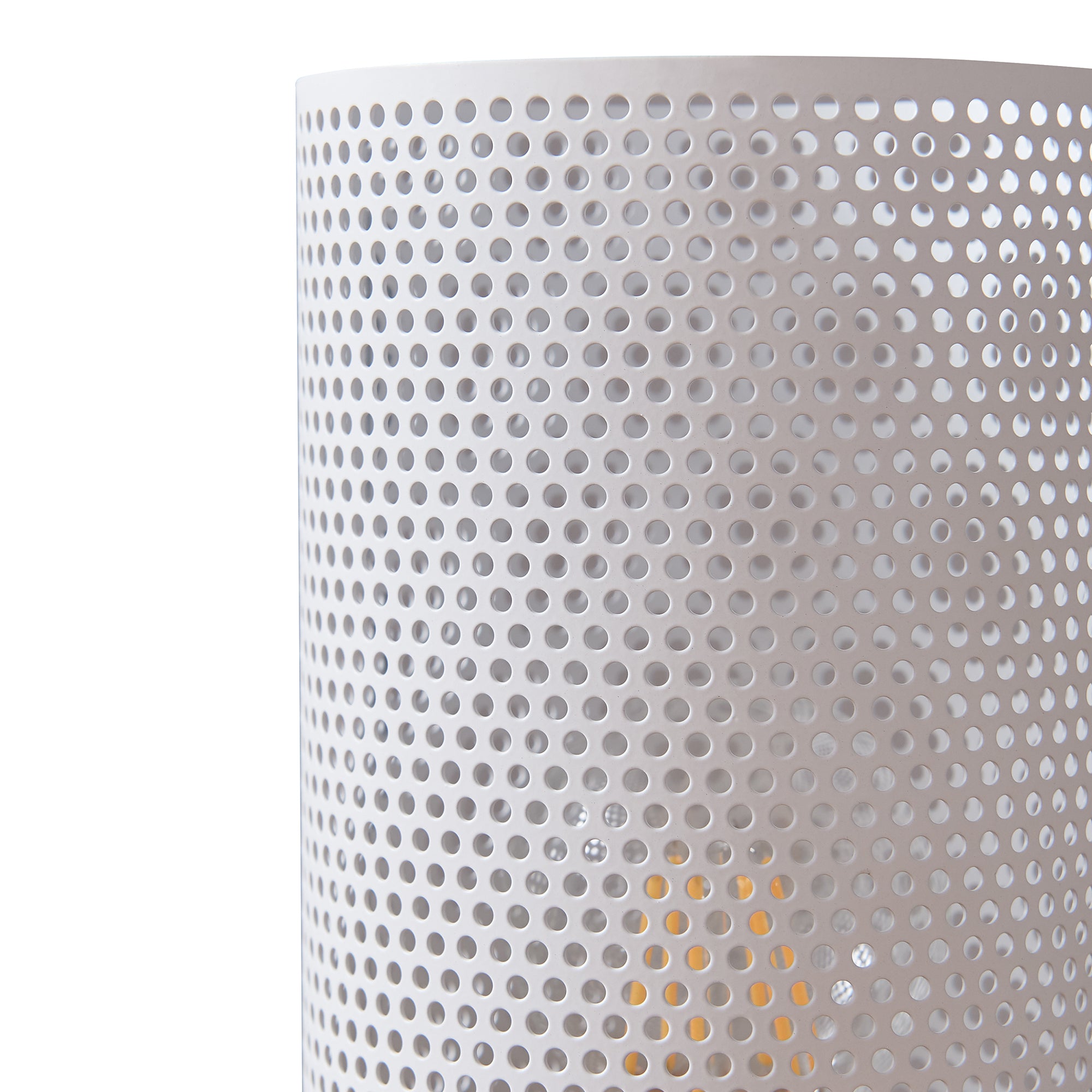 Lampada da Tavolo Comodino Joelleldsvin con Paralume Cilindrico in Metallo 30x14x14 cm - Bianco lux.pro