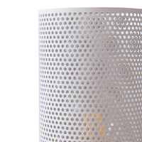 Lampada da Tavolo Comodino Joelleldsvin con Paralume Cilindrico in Metallo 30x14x14 cm - Bianco lux.pro