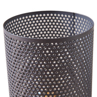 Lampada da Tavolo Comodino Joelleldsvin con Paralume Cilindrico in Metallo 30x14x14 cm - Grigio lux.pro