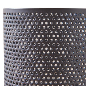 Lampada da Tavolo Comodino Joelleldsvin con Paralume Cilindrico in Metallo 30x14x14 cm - Grigio lux.pro