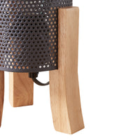 Lampada da Tavolo Comodino Joelleldsvin con Paralume Cilindrico in Metallo 30x14x14 cm - Grigio lux.pro