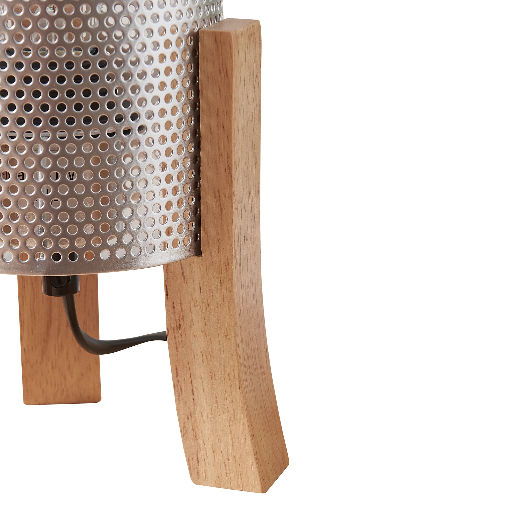 Lampada da Tavolo Comodino Joelleldsvin con Paralume Cilindrico in Metallo 30x14x14 cm - Argento lux.pro