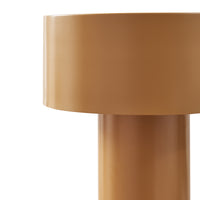 Lampada da Tavolo Cilindrica Kömn in Metallo 37 x Ø30 cm - Marrone lux.pro