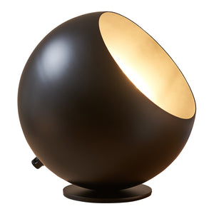 Lampada da Tavolo Lukkodso in Metallo Lampada Semisferica da Comodino Ø20 x 20 cm - Nero lux.pro