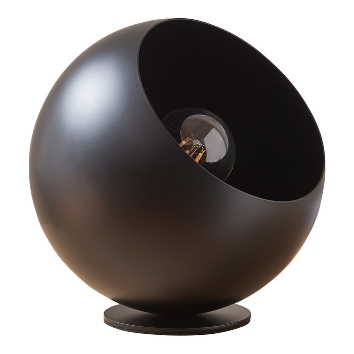 Lampada da Tavolo Lukkodso in Metallo Lampada Semisferica da Comodino Ø20 x 20 cm - Nero lux.pro