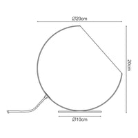 Lampada da Tavolo Lukkodso in Metallo Lampada Semisferica da Comodino Ø20 x 20 cm - Grigio lux.pro