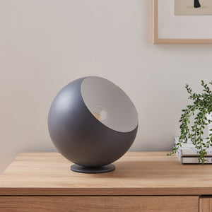 Lampada da Tavolo Lukkodso in Metallo Lampada Semisferica da Comodino Ø20 x 20 cm - Grigio lux.pro