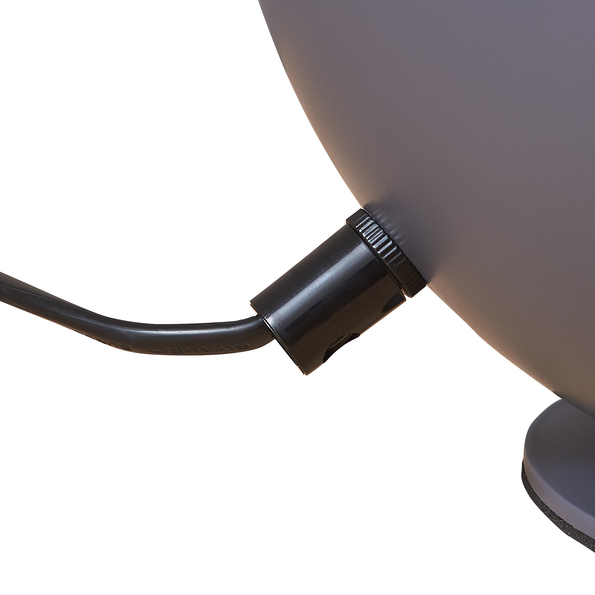 Lampada da Tavolo Lukkodso in Metallo Lampada Semisferica da Comodino Ø20 x 20 cm - Grigio lux.pro