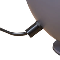 Lampada da Tavolo Lukkodso in Metallo Lampada Semisferica da Comodino Ø20 x 20 cm - Grigio lux.pro