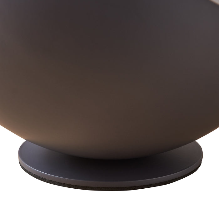 Lampada da Tavolo Lukkodso in Metallo Lampada Semisferica da Comodino Ø20 x 20 cm - Grigio lux.pro