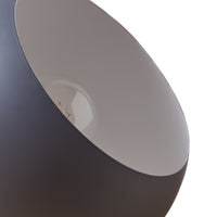 Lampada da Tavolo Lukkodso in Metallo Lampada Semisferica da Comodino Ø20 x 20 cm - Grigio lux.pro