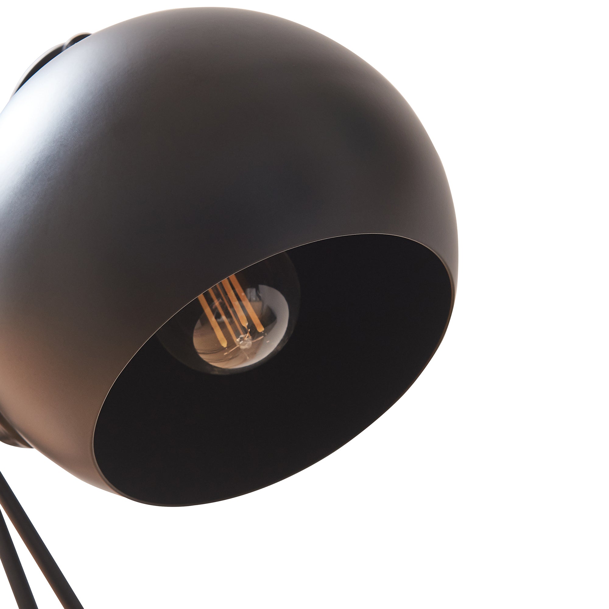 Lampada da Tavolo Scrivania Oldibro in Metallo con Paralume Semisferico 45 x 28 x 15 cm - Nero lux.pro