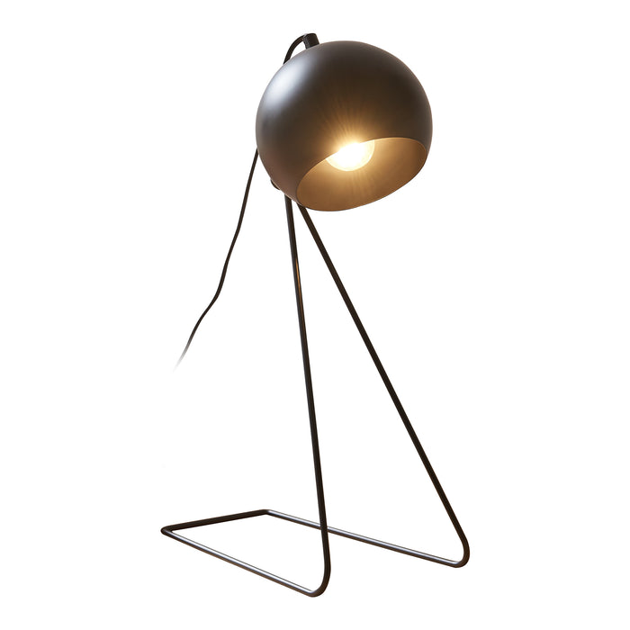 Lampada da Tavolo Scrivania Oldibro in Metallo con Paralume Semisferico 45 x 28 x 15 cm - Nero lux.pro