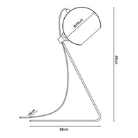 Lampada da Tavolo Scrivania Oldibro in Metallo con Paralume Semisferico 45 x 28 x 15 cm - Bianco lux.pro