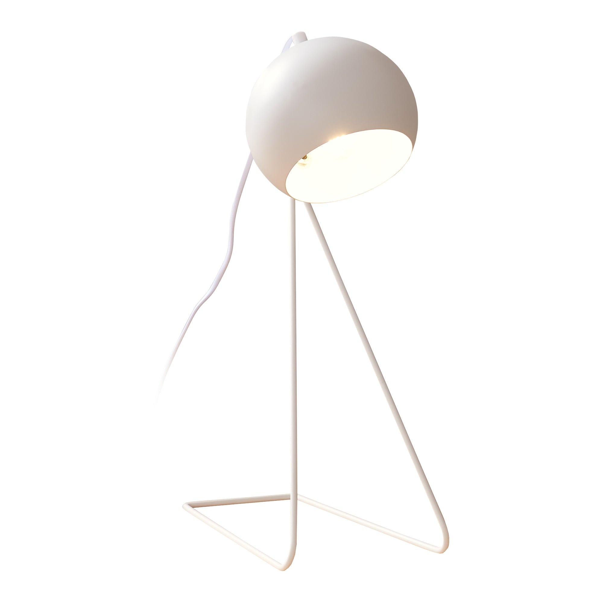 Lampada da Tavolo Scrivania Oldibro in Metallo con Paralume Semisferico 45 x 28 x 15 cm - Bianco lux.pro