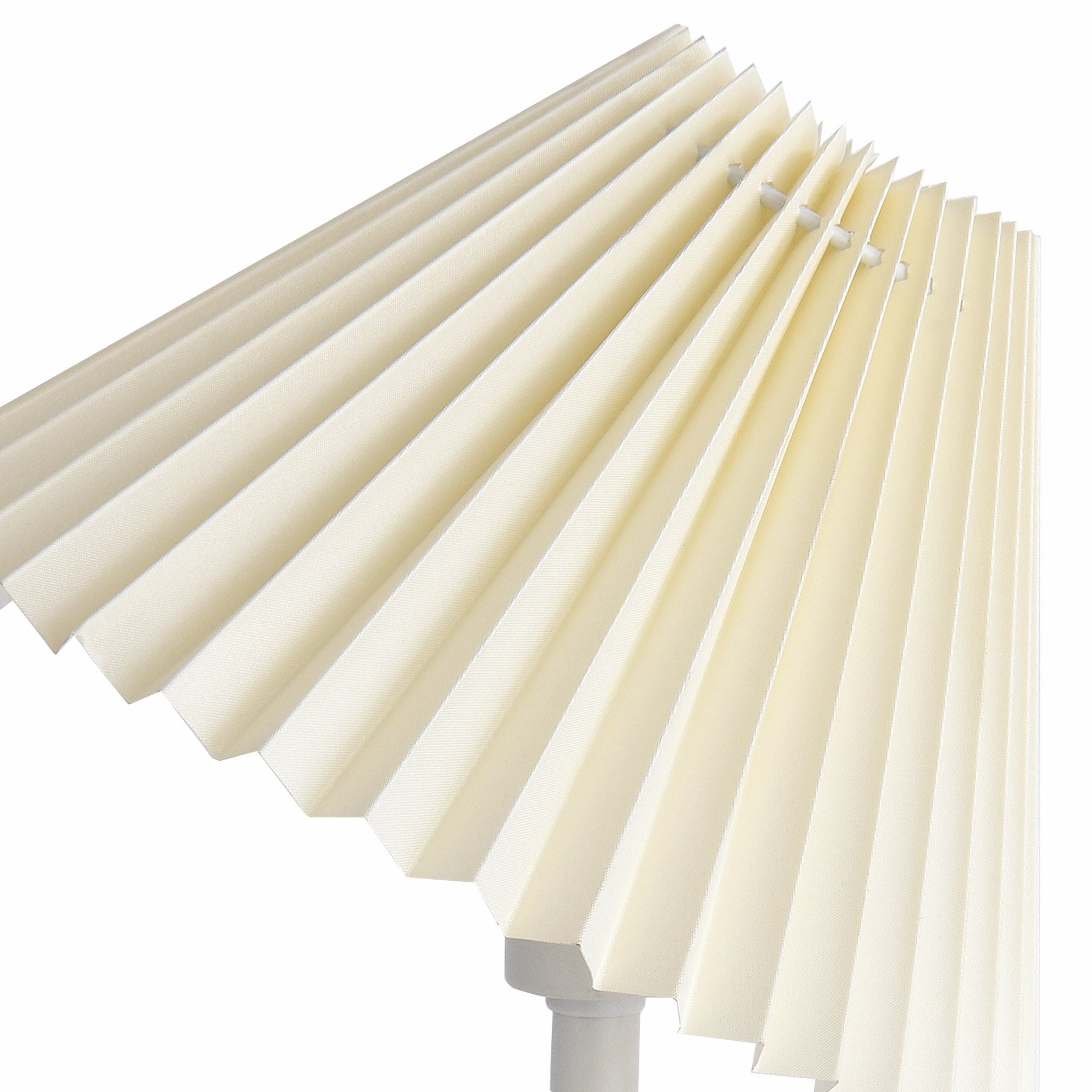 Lampada da Tavolo Sittingbourne con Paralume Pieghettata Conica Beige - lux.pro