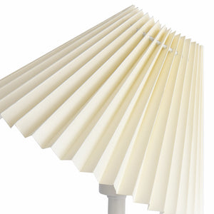 Lampada da Tavolo Sittingbourne con Paralume Pieghettata Conica Beige - lux.pro