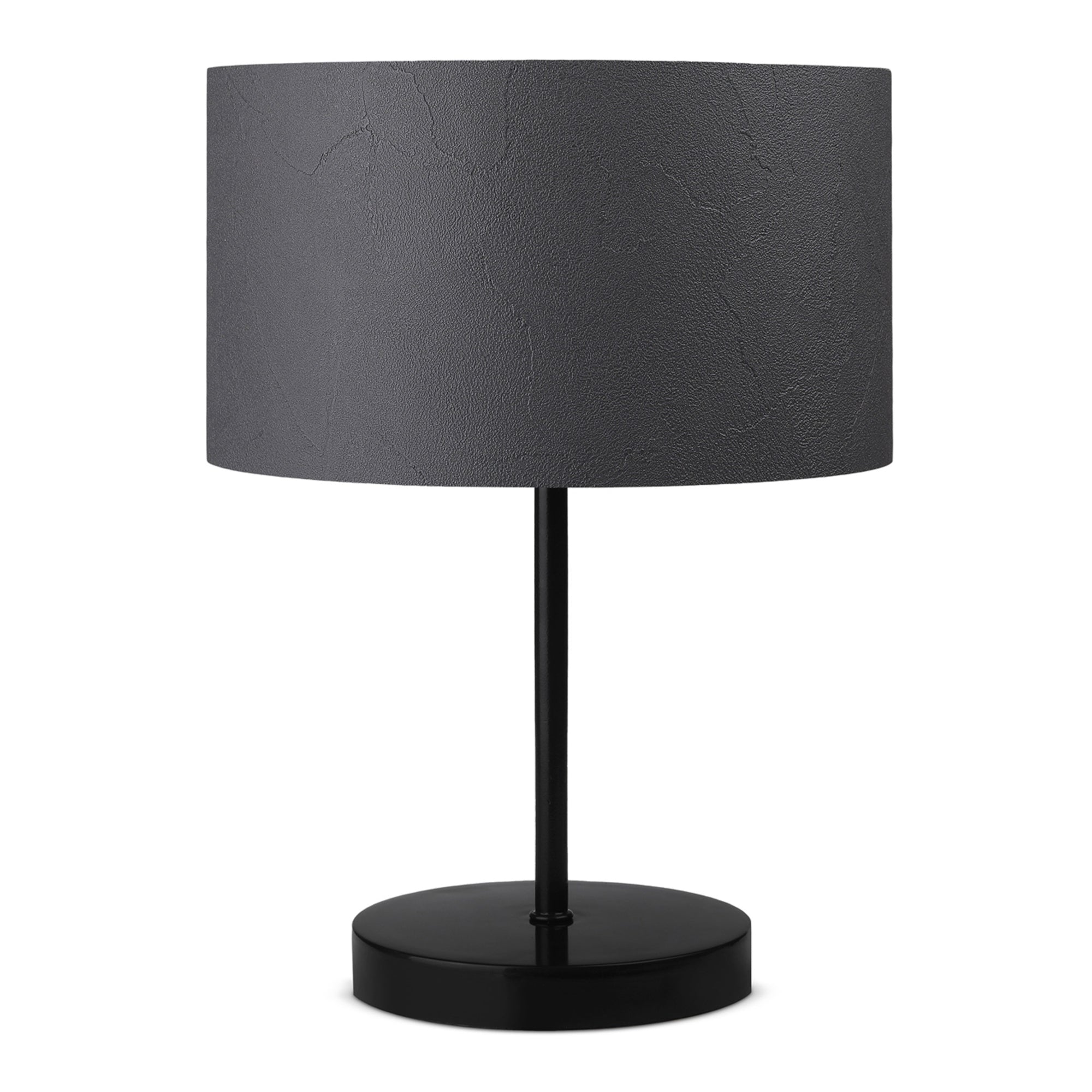 Lampada da Comodino 'Margate' Lampada da Tavolo con Paralume in PVC e Stelo in Metallo - Antracite - lux.pro
