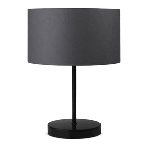 Lampada da Comodino 'Margate' Lampada da Tavolo con Paralume in PVC e Stelo in Metallo - Antracite - lux.pro