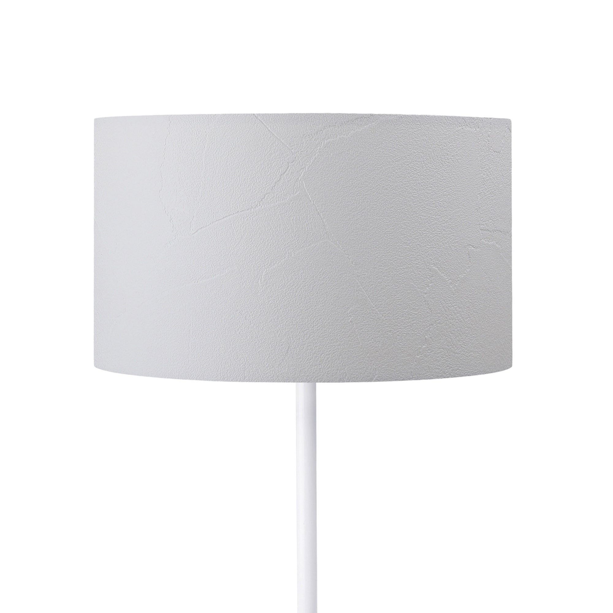 Lampada da Comodino 'Margate' Lampada da Tavolo con Paralume in PVC e Stelo in Metallo - Bianco - lux.pro